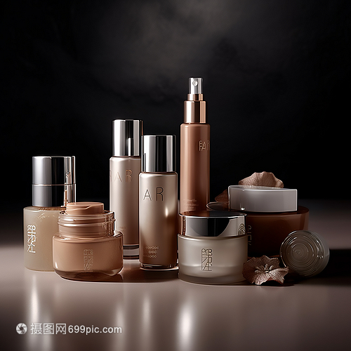 美妆产品推广图数字艺术中的刀具创意运用